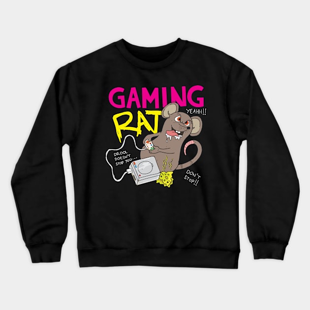 Rat Gamer Crewneck Sweatshirt by TomCage